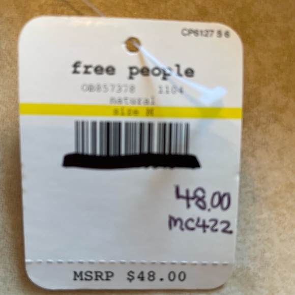 Free People Intimately Bodysuit Cream knit Size Medium NEW! - Picture 3 of 7